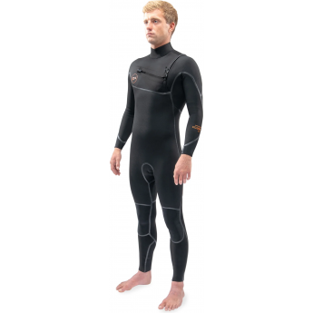 Гидрокостюм DAKINE MEN'S CYCLONE CHEST ZIP FULL SUIT 4/3mm Black, размер XLS
