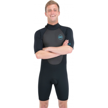 Гидрокостюм DAKINE MEN'S QUANTUM BACK ZIP SHORTY 2\2mm F\L Black/Grey, размер XLS