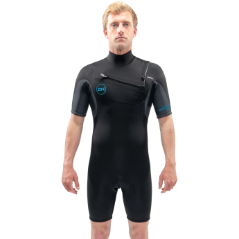 Гидрокостюм DAKINE MEN'S QUANTUM CHEST ZIP SHORTY 2/2mm Black/Grey, размер L