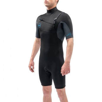 Гидрокостюм DAKINE MEN'S QUANTUM CHEST ZIP SHORTY 3/2mm Black/Grey Размер XL