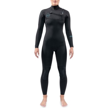Гидрокостюм женский DAKINE WOMEN'S MISSION CHEST ZIP FULL SUIT 4/3mm Black Размер 12