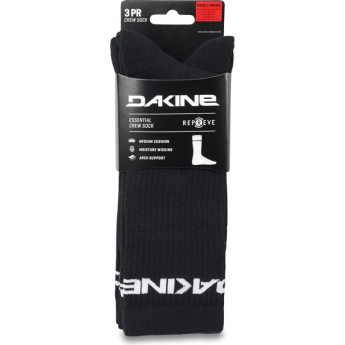 Носки (упаковка 3 пары) 43-46 DAKINE ESSENTIAL SOCK-3PK BLACK, L/XL Носки (упаковка 3 пары) 43-46 DAKINE ESSENTIAL SOCK-3PK BLACK, L/XL