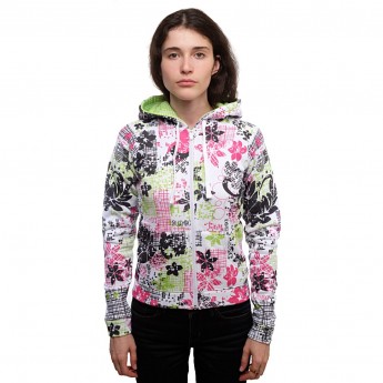 Толстовка DAKINE FLORAL PRINT ZIP HOODIE WHITE Размер S